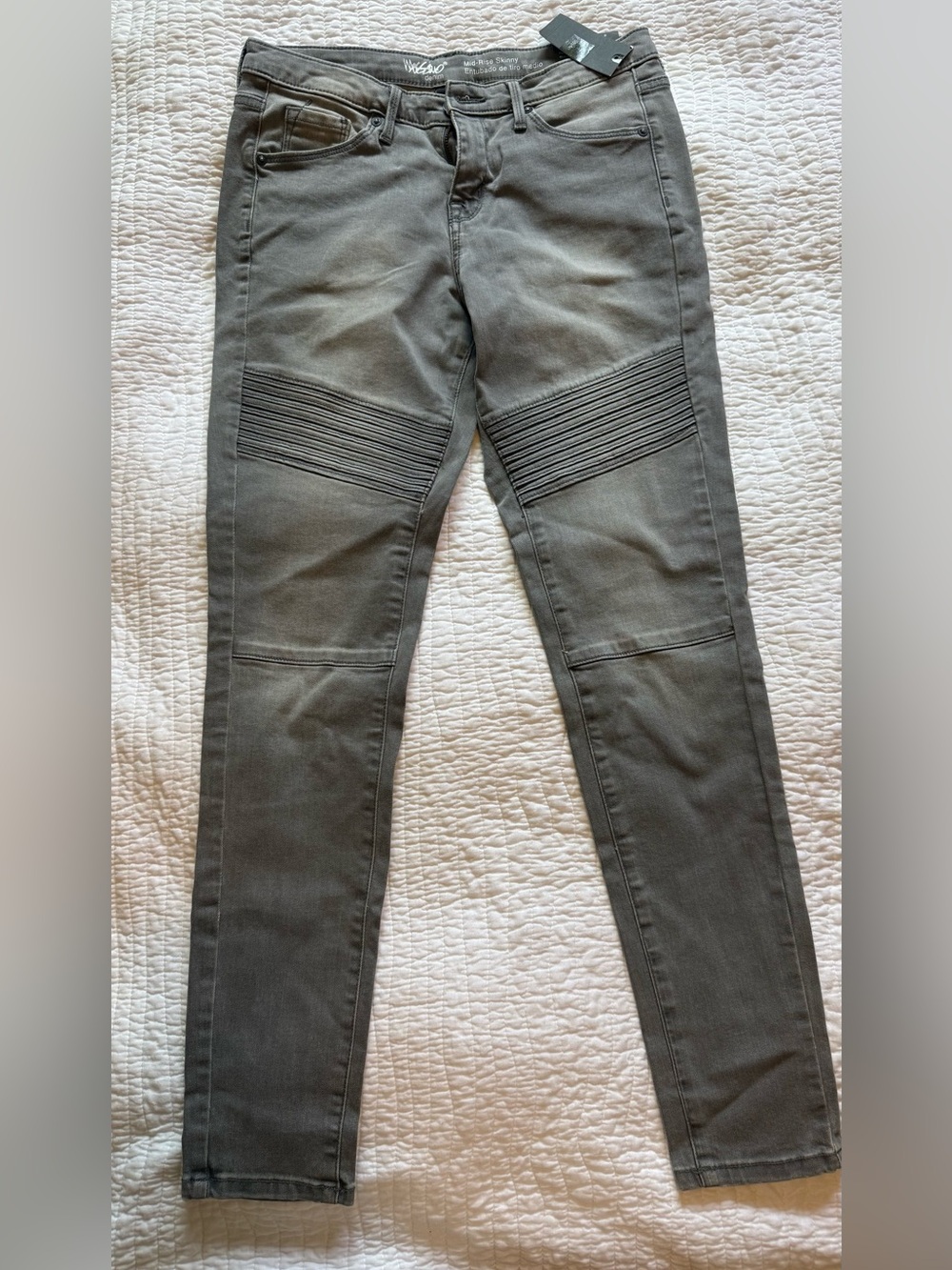 Mossimo Grey Skinny Moto Jeans